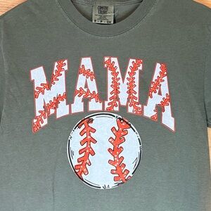 Olive Green Baseball Graphic Tee